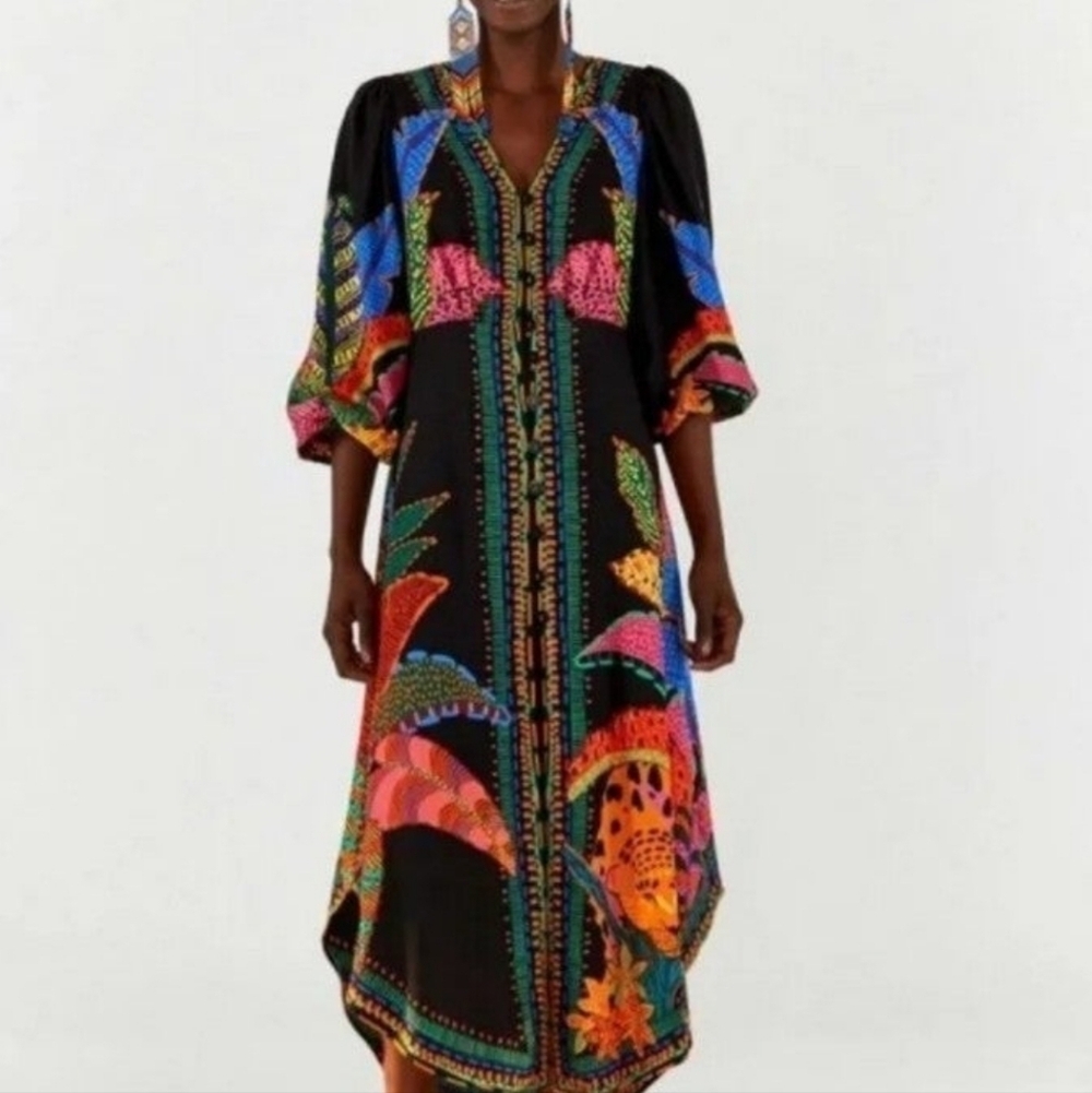 Farm Rio Linen Maxidress - Picture 2 of 6
